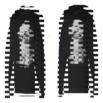 ビションフリーゼ 犬 モチーフ ペット イラスト ビションフリーゼ 長袖Tシャツ - Kawaiitshirt