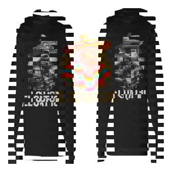 ビッグフット エル・スクワッチョ 面白い 南西メキシコ ソンブレロ 長袖Tシャツ - Kawaiitshirt