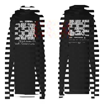 ビンテージcen認定緊急看護師ワイルドフラワーer医師 長袖Tシャツ - Kawaiitshirt