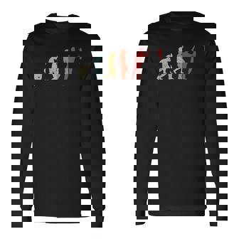 ビンテージダーツ進化面白いダーツダーツプレーヤーのギフト 長袖Tシャツ - Kawaiitshirt