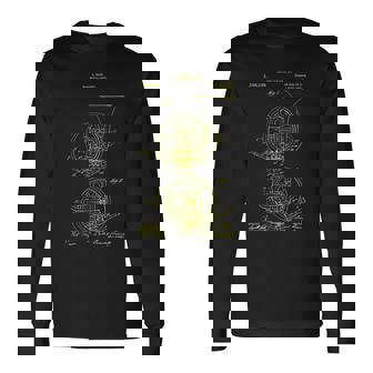 ビンテージ特許プリント 1914 フレンチホルン奏者 長袖Tシャツ - Kawaiitshirt