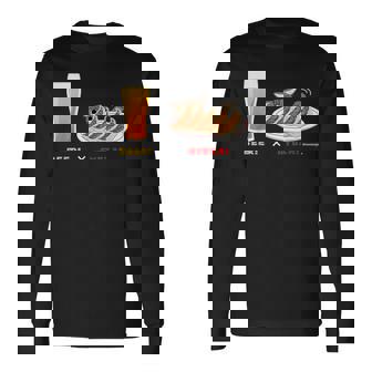 ビールとぎょうざとねこ ビール 餃子 猫 長袖Tシャツ - Kawaiitshirt