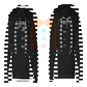 ピエロ 蝶ネクタイ サスペンダー コスチューム かわいい ハロウィン 男性 男の子 キッズ 長袖Tシャツ - Kawaiitshirt