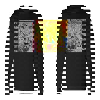 ピエール・ボナール作 ミモザの束 1945 長袖Tシャツ - Kawaiitshirt