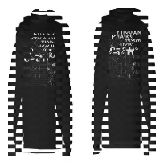 ピタゴラスの定理の設計-2 長袖Tシャツ - Kawaiitshirt