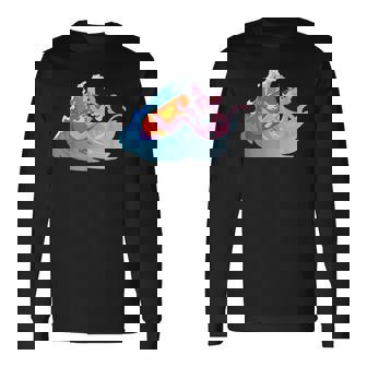 ピンクパンサー ビーチサーフィン 夏休み 長袖Tシャツ - Kawaiitshirt