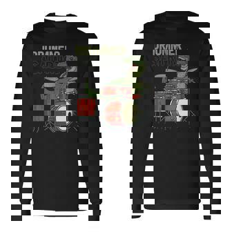 ファニー ドラマーサウルス T レックス 恐竜ドラマー ギフト 恐竜ドラム 長袖Tシャツ - Kawaiitshirt