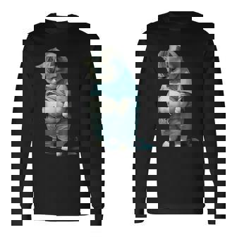 ファニー ファット キャット 子猫 アート デザイン 猫 飼い主 ペット愛好家 ギフト 長袖Tシャツ - Kawaiitshirt