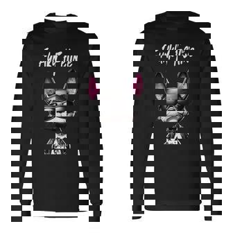 ファニーキャットグラフィック ファンキーネコストリート メンズ レディース キッズ 長袖Tシャツ - Kawaiitshirt