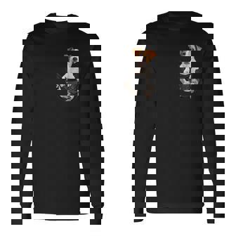 ファニージャックラッセルテリア ポケットに入った恋人向け 長袖Tシャツ - Kawaiitshirt