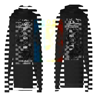 ファニーフラットコーテッドレトリバーボスママダッドドッグラバー 長袖Tシャツ - Kawaiitshirt