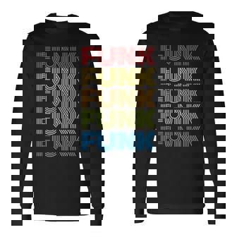 ファンキー70年代80年代レトロオールドスクールファンク 長袖Tシャツ - Kawaiitshirt