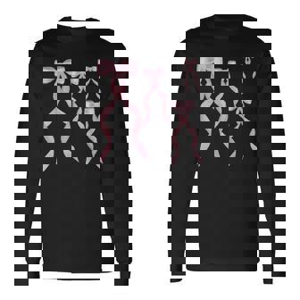 ファンシーピンクのリボンデザイン。 長袖Tシャツ - Kawaiitshirt