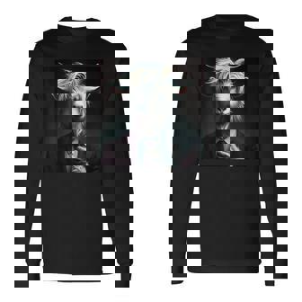 ファンタジー かわいい 白 ヤギ スーツ 長袖Tシャツ - Kawaiitshirt