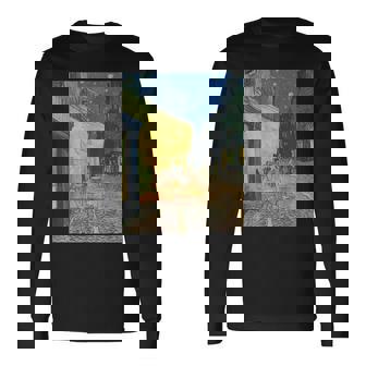 フィンセントファンゴッホの夜のカフェテラス 長袖Tシャツ - Kawaiitshirt