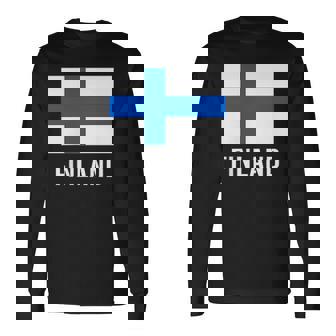 フィンランドの国旗 長袖Tシャツ - Kawaiitshirt