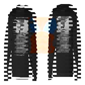 フェイク アブス ファニービキニ ボディマッスル 6パック 3D 長袖Tシャツ - Kawaiitshirt