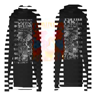 フェミニズム ドラゴン 家父長制を地面に燃やす フェミニスト 長袖Tシャツ - Kawaiitshirt