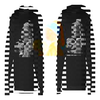 フェルメール 面白いtシャツ ジム 筋トレ ダイエット メンズ おもしろ 面白い 服 おもしろグッズ ネタ 長袖Tシャツ - Kawaiitshirt