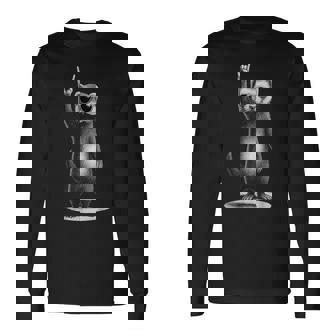 フェレット ロックミュージック レトロ ヴィンテージ ペット愛好家 長袖Tシャツ - Kawaiitshirt