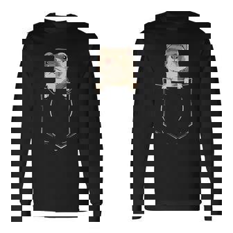 フェレットバッグ ペットチェストバッグ ファニーフェレット 長袖Tシャツ - Kawaiitshirt