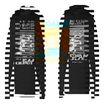 フェンシング猫ナマケモノファニーフェンサー 長袖Tシャツ - Kawaiitshirt