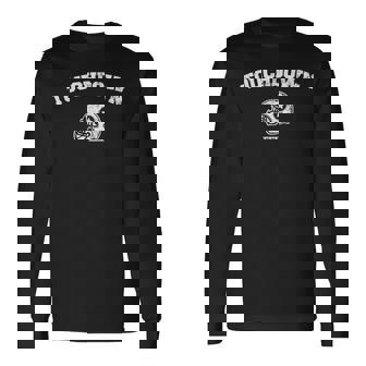 フットボールファンのためのアメリカンフットボールタッチダウン 長袖Tシャツ - Kawaiitshirt