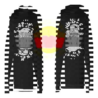 フライドポテト フライドポテトは私の人生 フライドポテト 長袖Tシャツ - Kawaiitshirt