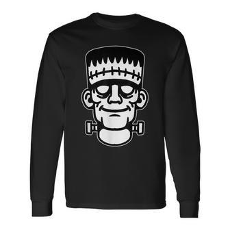 フランケンシュタイン モンスター ブラックワーク 長袖Tシャツ - Kawaiitshirt