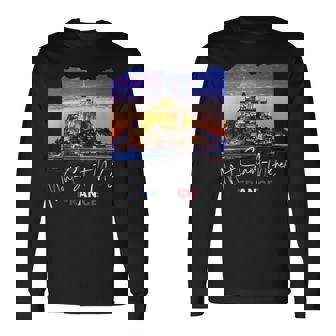 フランス モンサンミッシェル 長袖Tシャツ - Kawaiitshirt