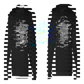 フランス 地図 ヨーロッパ パリ ツアー エッフェル フランス バケーション お土産 長袖Tシャツ - Kawaiitshirt