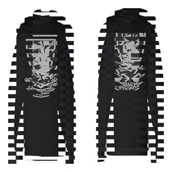 フランス軍特殊部隊テロ対策バックプリント 長袖Tシャツ - Kawaiitshirt