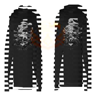 フリーメイソンs&C「知恵を持ったワシ」のシンボル。 長袖Tシャツ - Kawaiitshirt