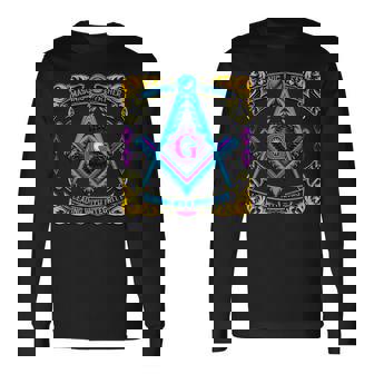 フリーメーソンのシンボル「誠実さをもってリードするフリーメーソンの父」 長袖Tシャツ - Kawaiitshirt