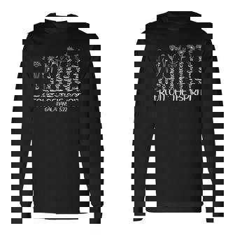 フルーツ・オブ・ザ・スピリット・クリスチャン・フローラル 長袖Tシャツ - Kawaiitshirt