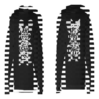 フレンチブルドッグ お父さん Happy 父の日 フレンチギフト 長袖Tシャツ - Kawaiitshirt