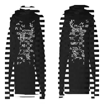 フレンチブルドッグ タイポグラフィ ワードアート フレンチ 犬 ギフト 長袖Tシャツ - Kawaiitshirt