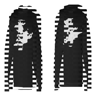 フレンチブルドッグ ヨガポーズシャツ 愛のハートフレンチギフト付き 長袖Tシャツ - Kawaiitshirt