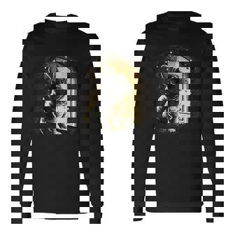 フレンチブルドッグ 夜のかわいいフレンチドッグ 長袖Tシャツ - Kawaiitshirt