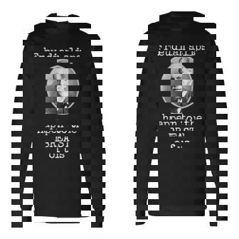 フロイトのスリップは私たちの胸に起こる-面白い心理学 長袖Tシャツ - Kawaiitshirt