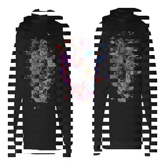 フローラル解剖学的人間の心臓グラフィック心臓専門医ギフト 長袖Tシャツ - Kawaiitshirt