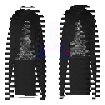 ブッダ Dj 瞑想 ダンス クラブ ハウス ターンテーブル Dj ブッダ 長袖Tシャツ - Kawaiitshirt