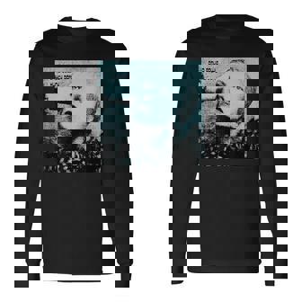 ブライアン・ウォードによるデヴィッド・ボウイ ハンキードリー ブルー 写真 長袖Tシャツ - Kawaiitshirt