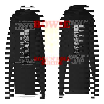 ブライアン・ウォードによるデヴィッド・ボウイ・ロックンロール自殺写真 長袖Tシャツ - Kawaiitshirt