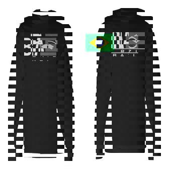ブラジル ブラジル フラッグ ブラジル アスレチック スポーツ ゲーム ジャージ 長袖Tシャツ - Kawaiitshirt