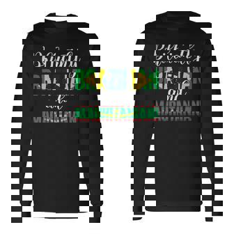 ブラジルとモーリタニアの混合国籍が見事に 長袖tシャツ 長袖Tシャツ - Kawaiitshirt