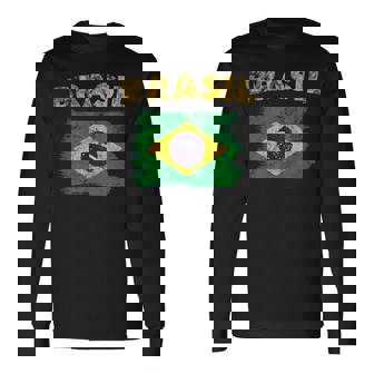 ブラジルの国旗 Brasil 長袖Tシャツ - Kawaiitshirt