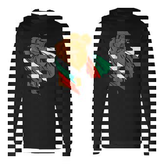 ブルガリア 国旗 パワーハンドフィスト ブルガリアルーツ ブルガリアプライド 長袖Tシャツ - Kawaiitshirt