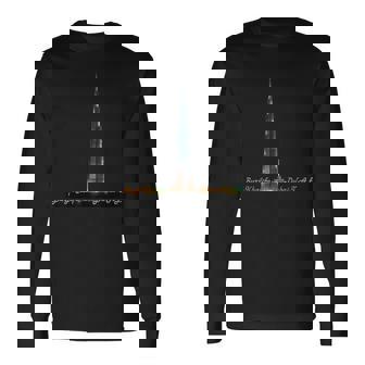 ブルジュ・ハリファ・ドバイ・エミレーツで世界一高い超高層ビル 長袖Tシャツ - Kawaiitshirt