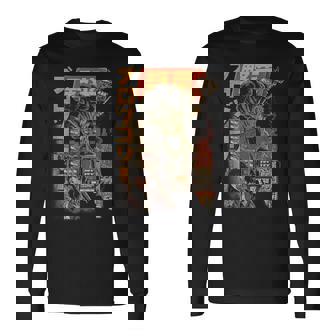 ブロッコジラ ブラックバージョン ブロッコリー 長袖Tシャツ - Kawaiitshirt